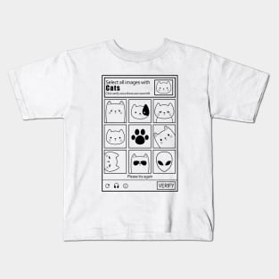 SELECT ALL IMAGES WITH CATS CAPTCHA Kids T-Shirt